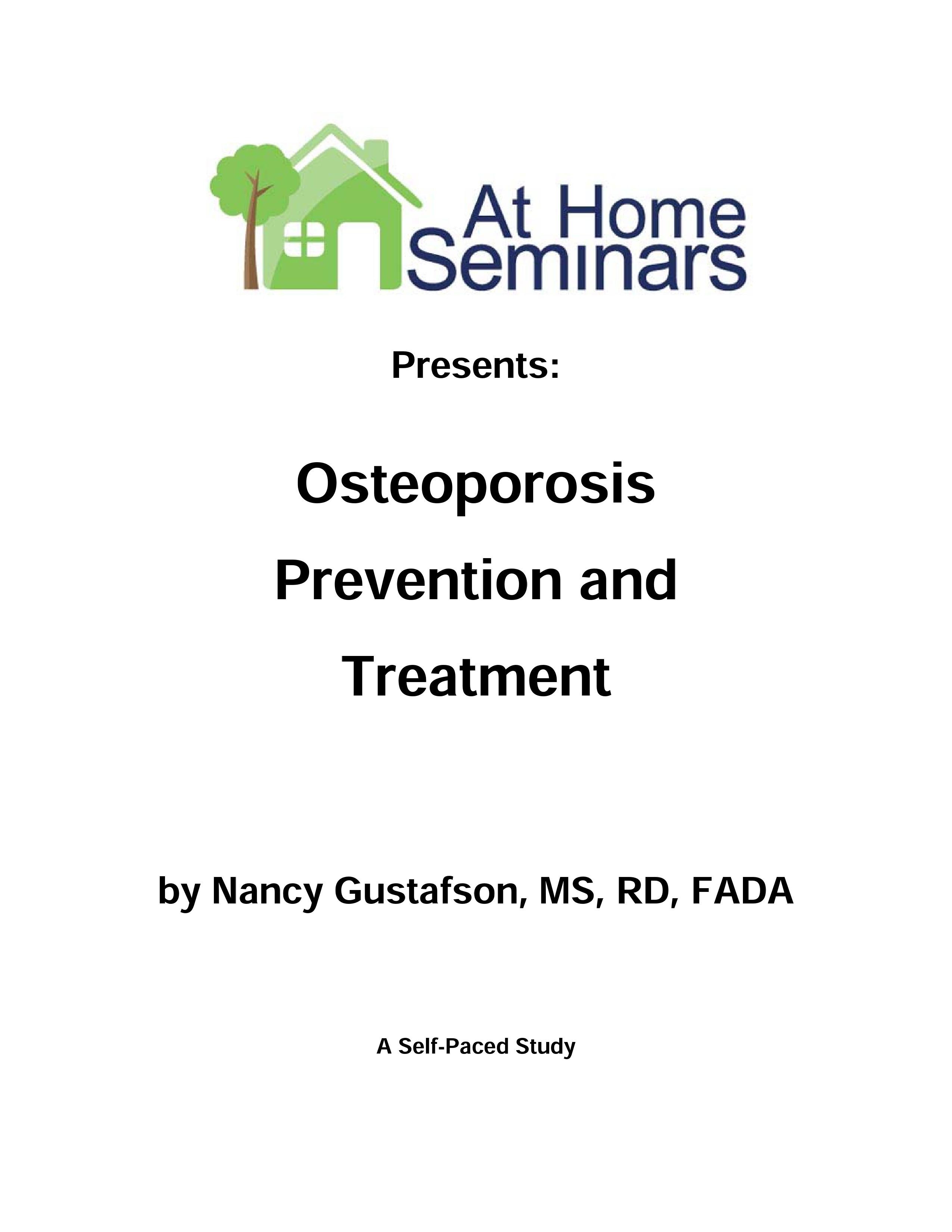 Share A Course: Osteoporosis Prevention and Treatment, 4th Ed 